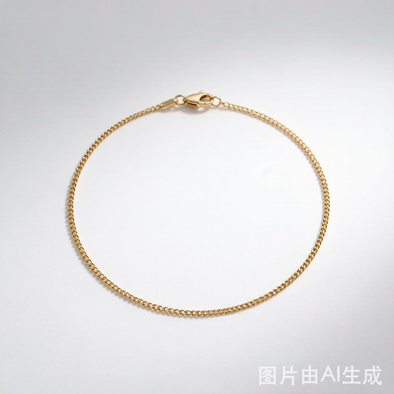 Solid Gold Delicate Chain Necklace