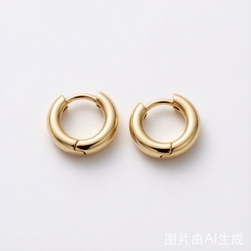 Solid Gold Mini Hoop Earrings