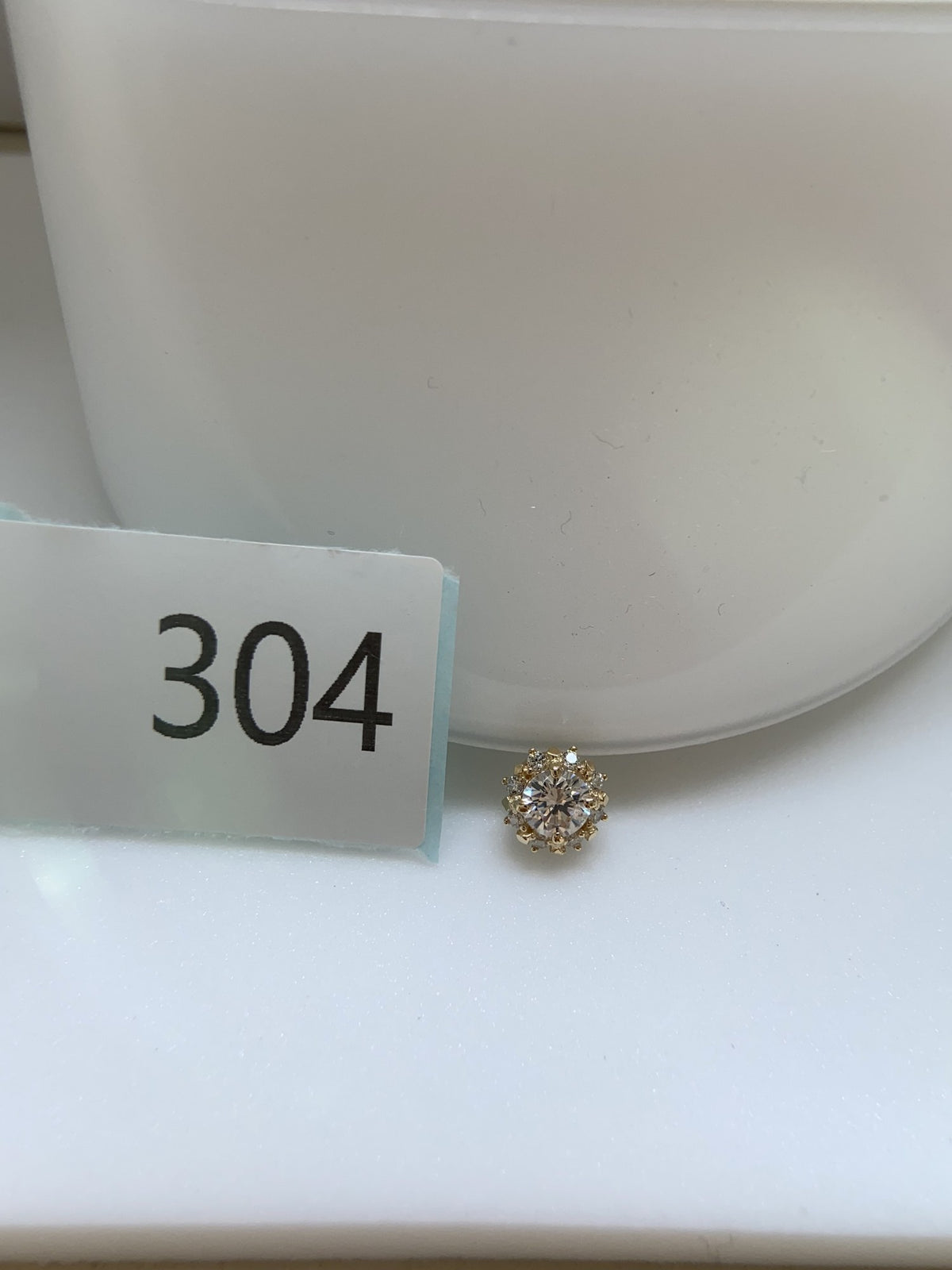 Actual product photo of 14K Solid Gold Floral Cluster Pendant, reference view 1