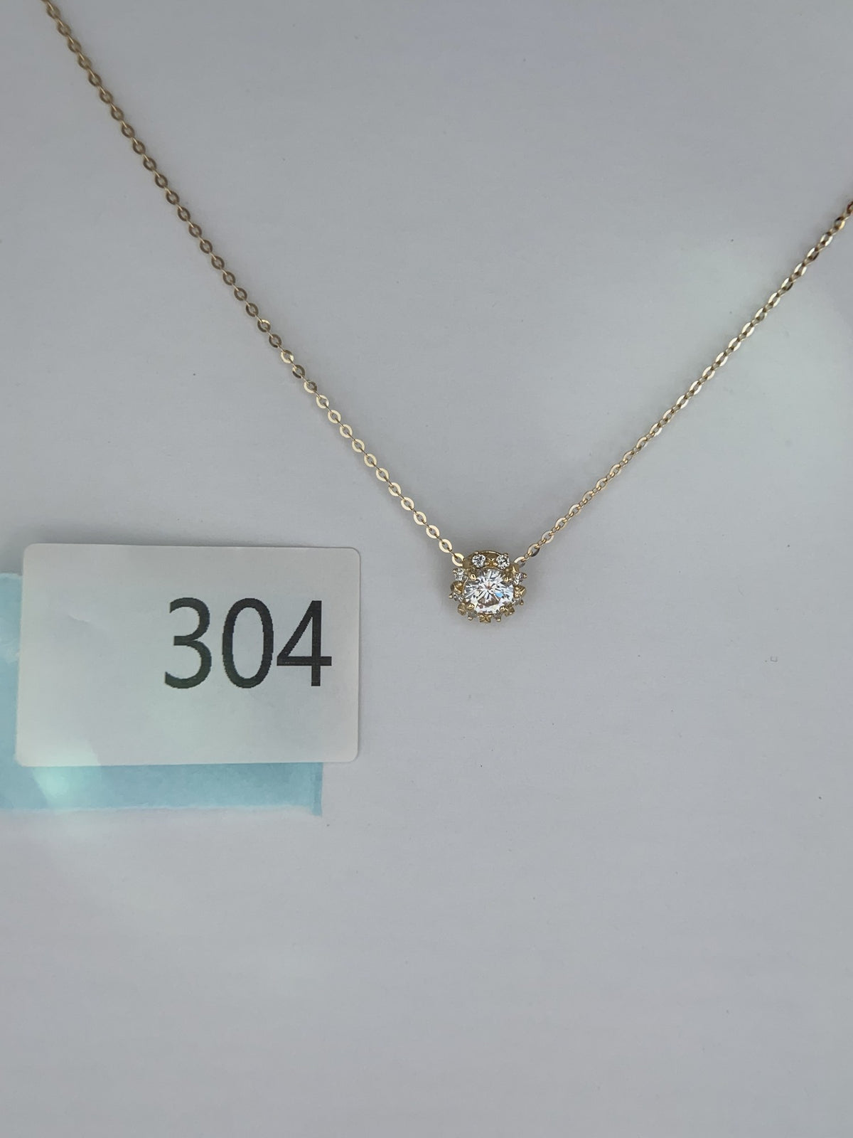 Actual product photo of 14K Solid Gold Floral Cluster Pendant, reference view 2