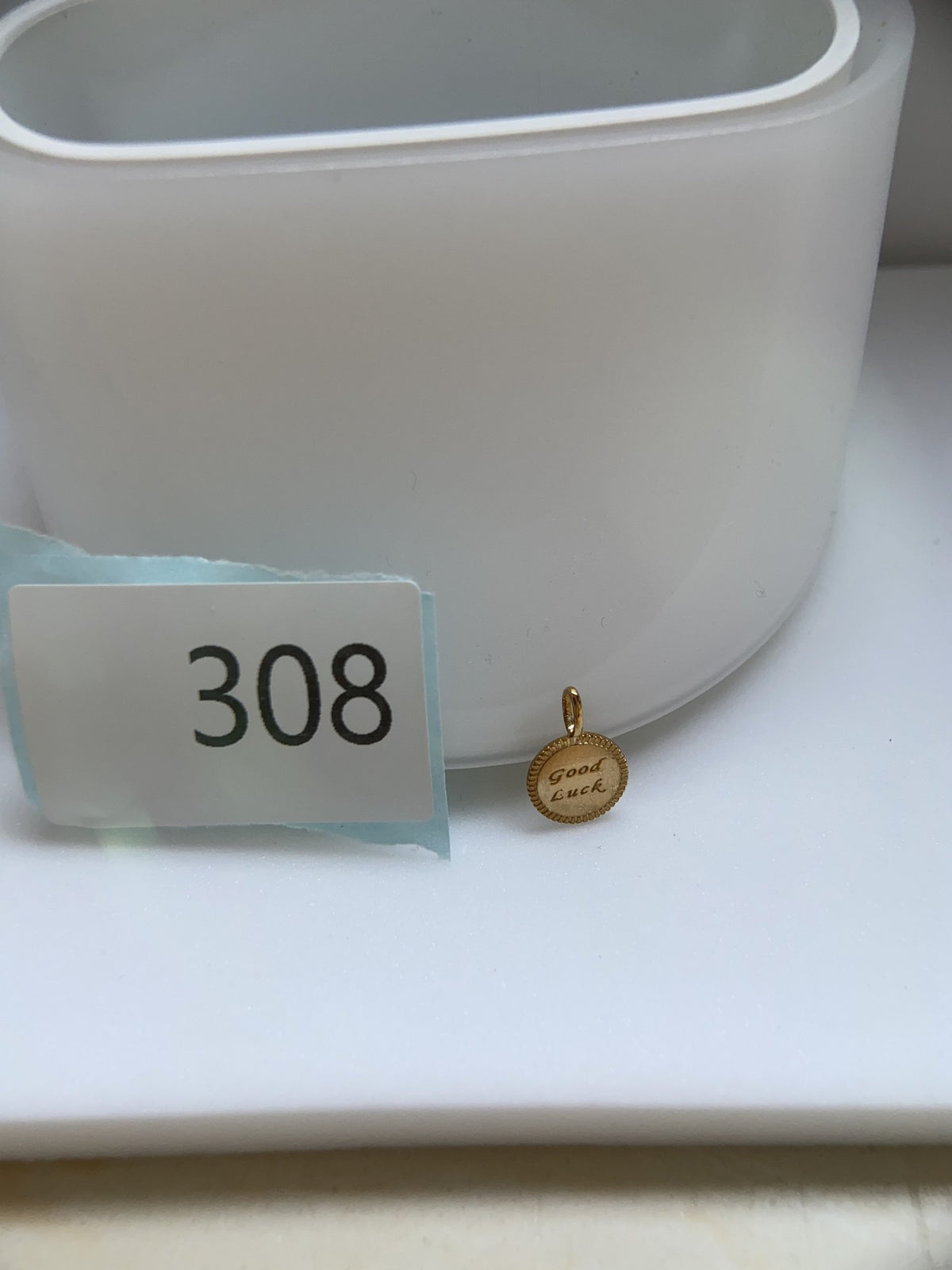Actual product photo of 14K Solid Gold Good Luck Coin Pendant, reference view 1