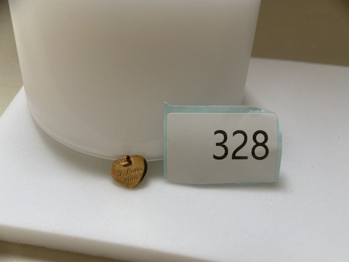Actual product photo of 14K Solid Gold I Love You Heart Pendant, reference view 1