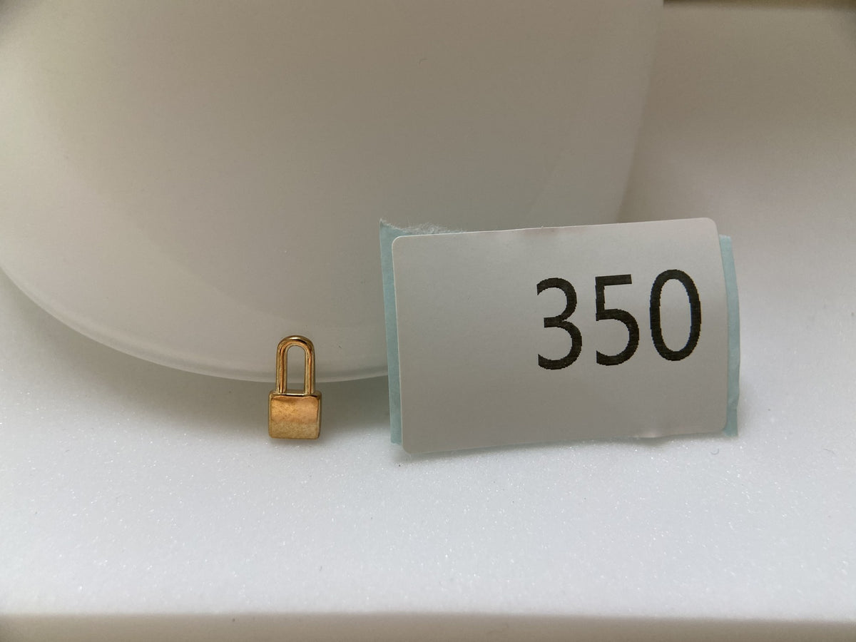 Actual product photo of 14K Solid Gold Padlock Pendant, reference view 1