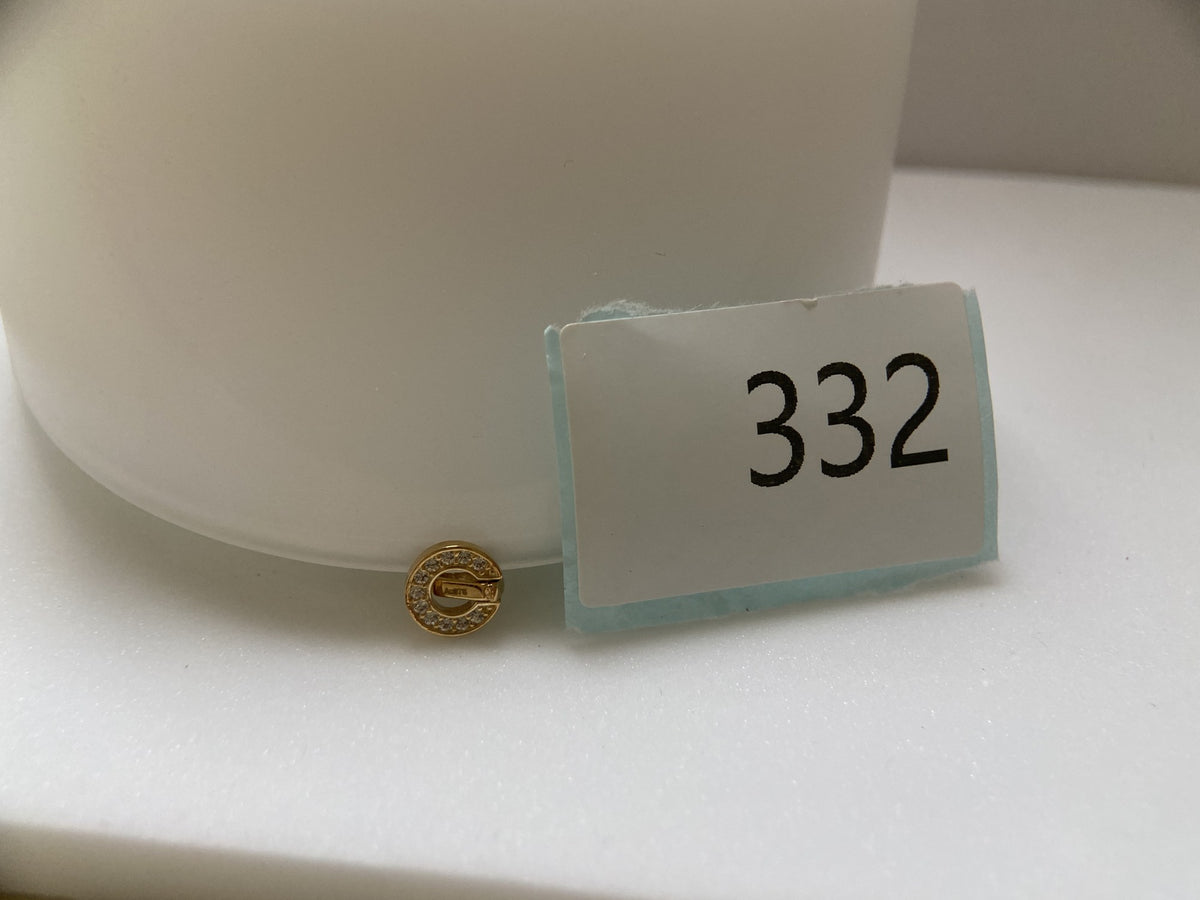 Actual product photo of 14K Solid Gold Pavé Horseshoe Pendant, reference view 1