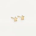 Solid gold five-point star stud earrings, product 401