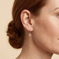Solid Gold Hoop Earrings - 9.5mm Inner Diameter - Style 626, 9.5mm inner diameter worn on one ear