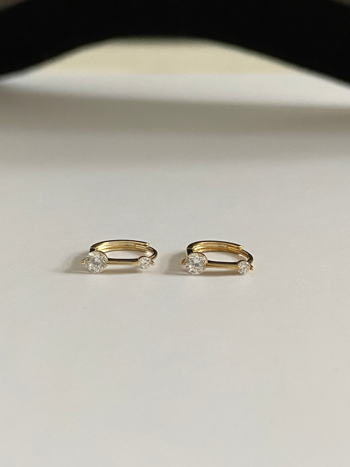 Actual product photo of Solid Gold Hoop Earrings - 7.5mm Inner Diameter - Style 618