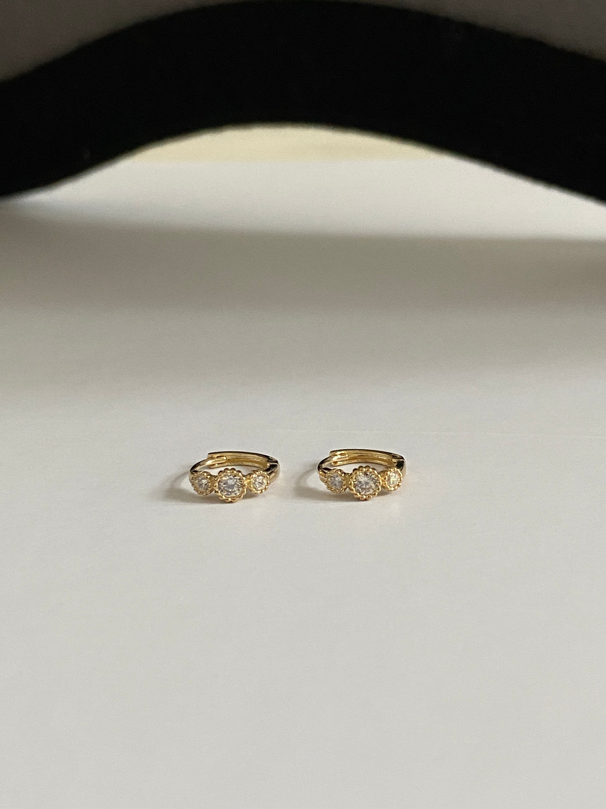 Actual product photo of Solid Gold Hoop Earrings - 7.3mm Inner Diameter - Style 620