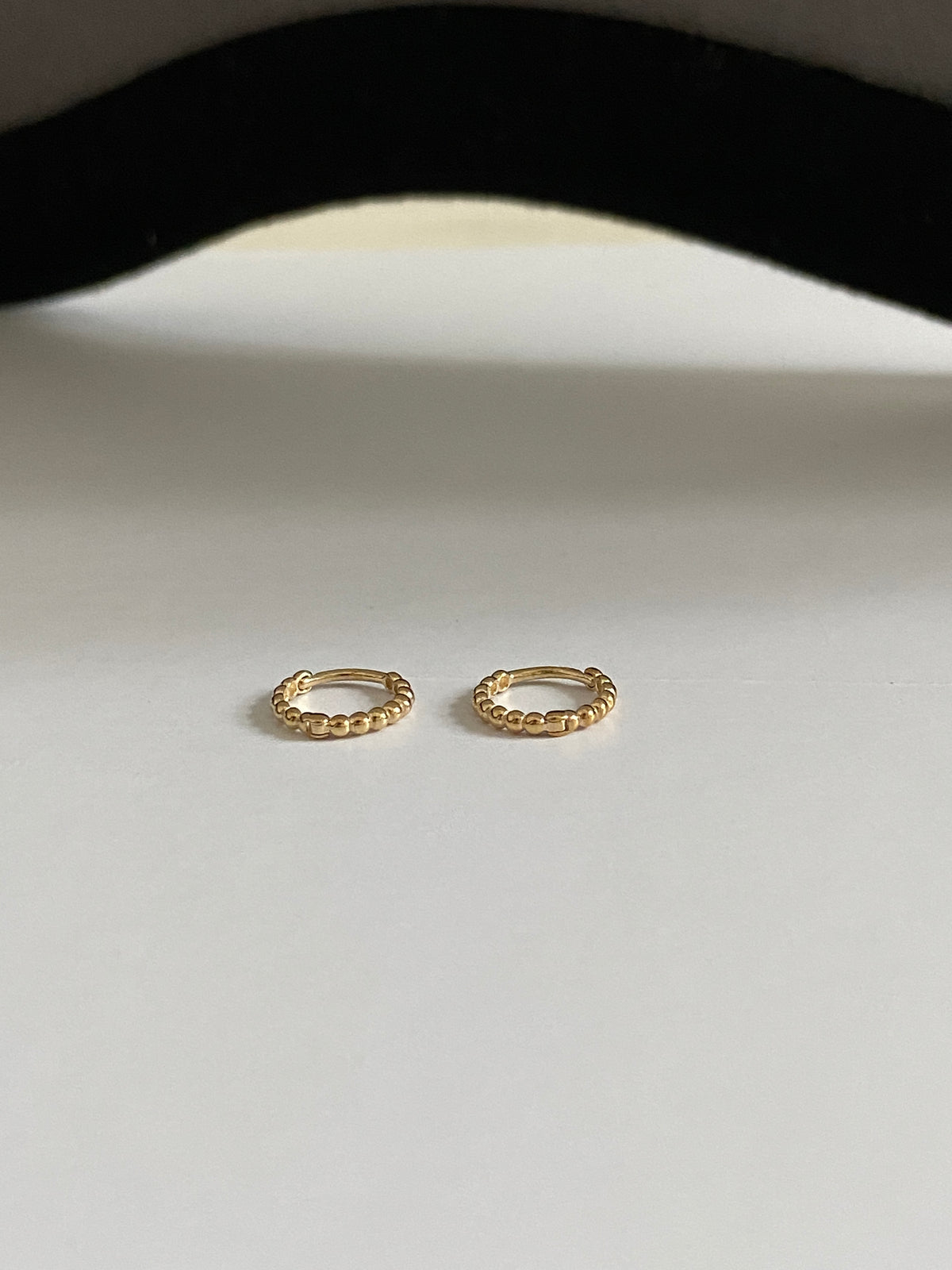 Actual product photo of Solid Gold Hoop Earrings - 8mm Inner Diameter - Style 624