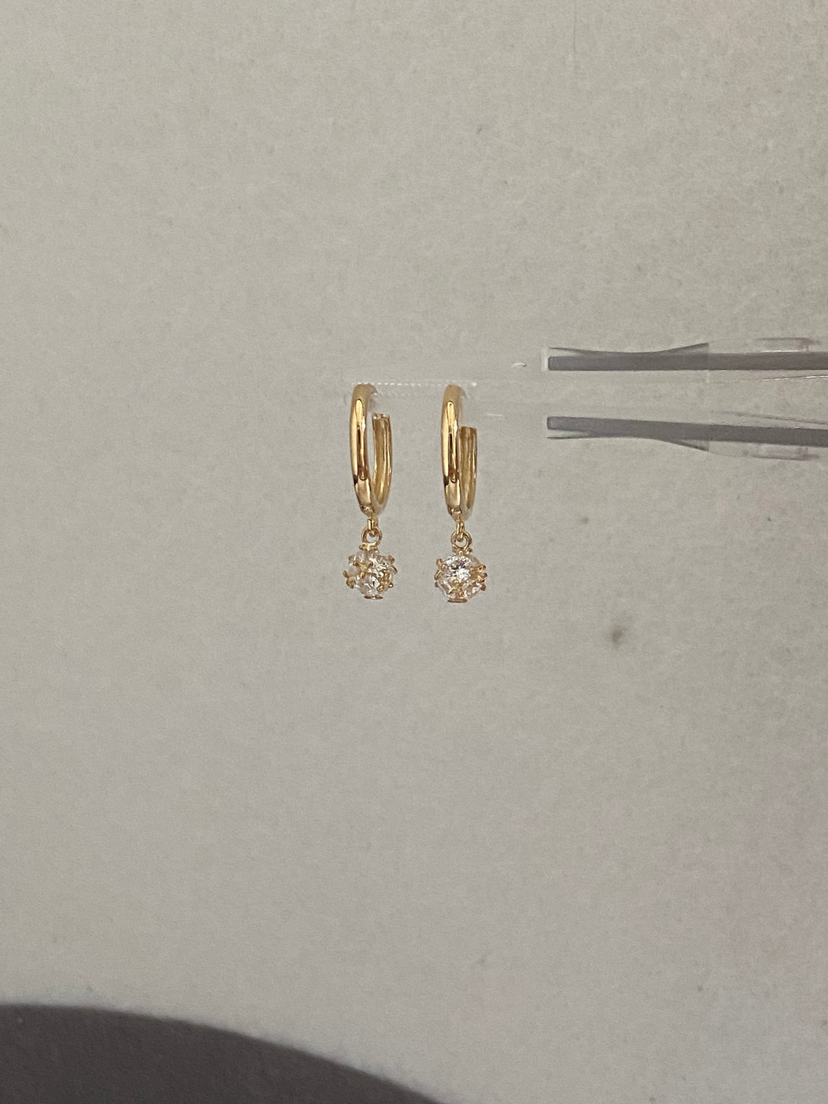 Actual product photo of Solid Gold Hoop Earrings - 9.5mm Inner Diameter - Style 626