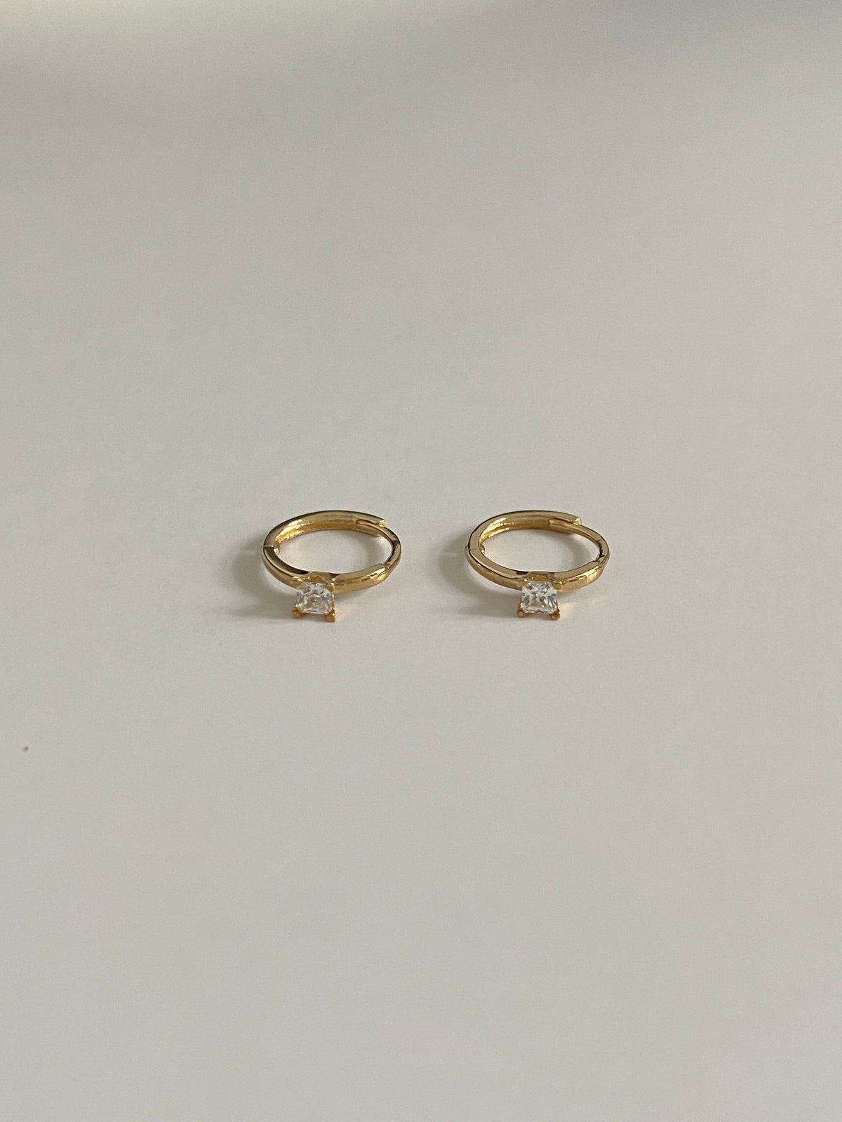 Actual product photo of Solid Gold Hoop Earrings - 6.7mm Inner Diameter - Style 628