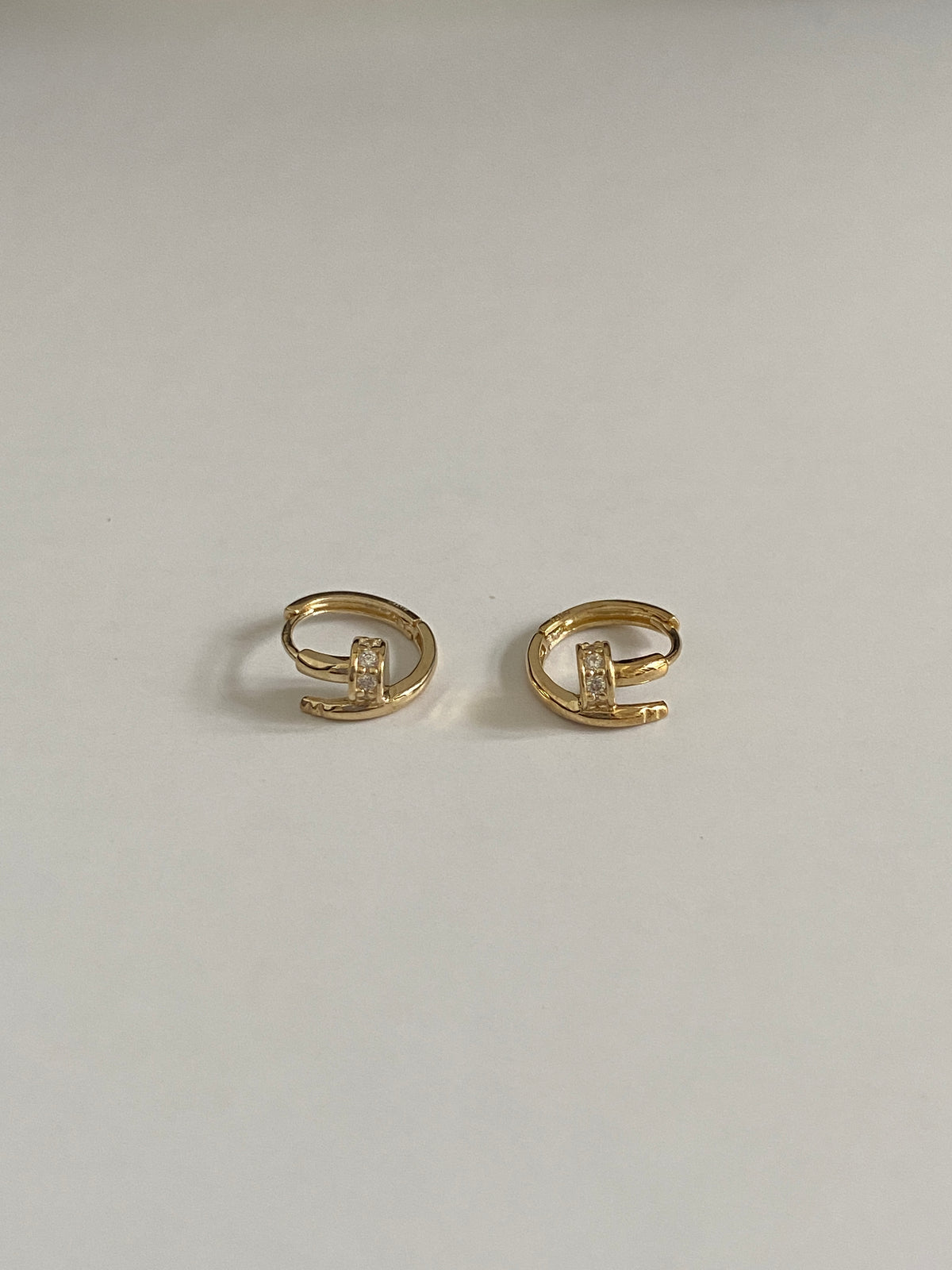 Actual product photo of Solid Gold Hoop Earrings - 5mm / 8mm Inner Diameter - Style 641