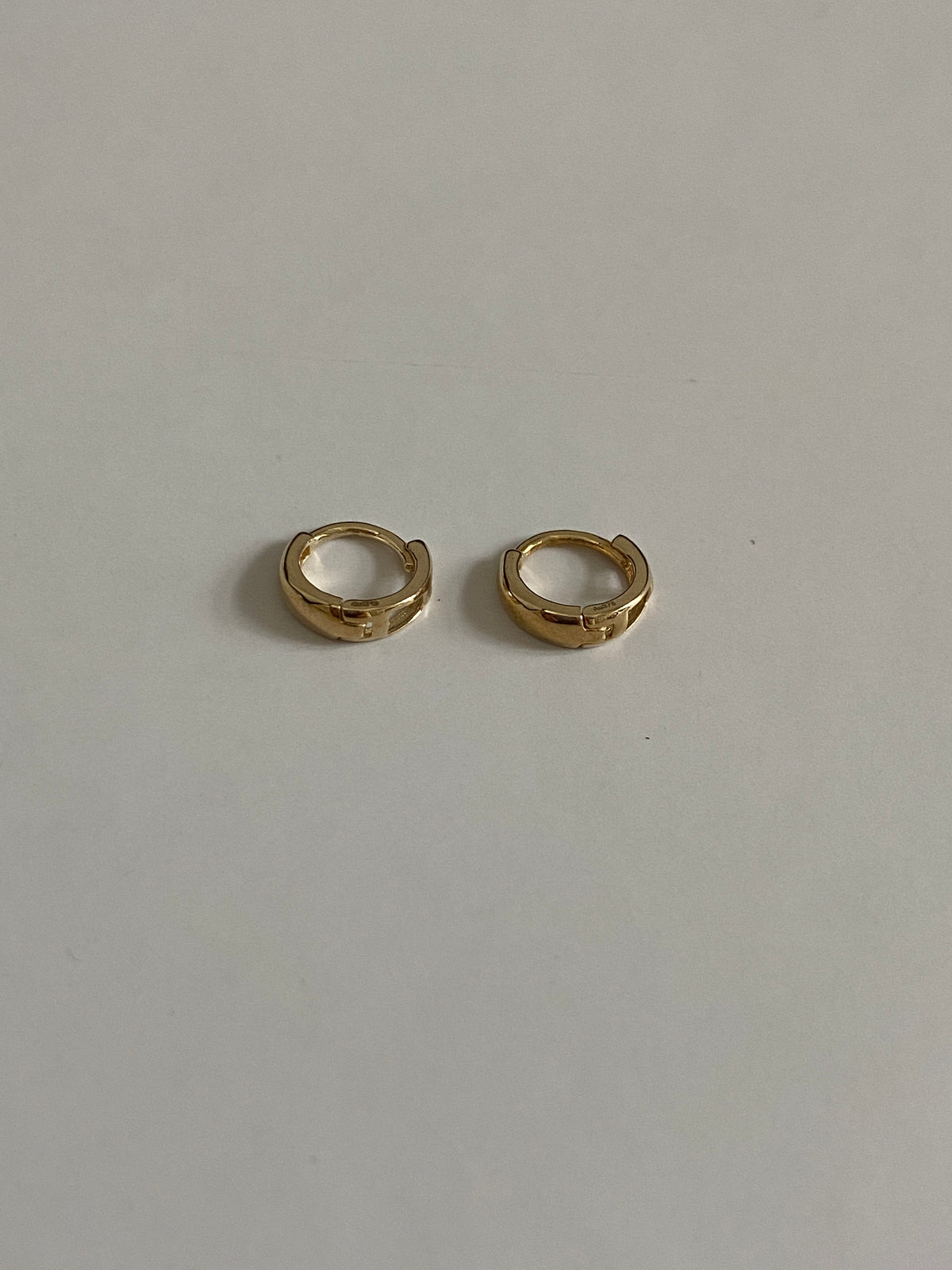 Actual product photo of Solid Gold Hoop Earrings - 6mm / 7mm / 8mm / 9mm Inner Diameter - Style 646