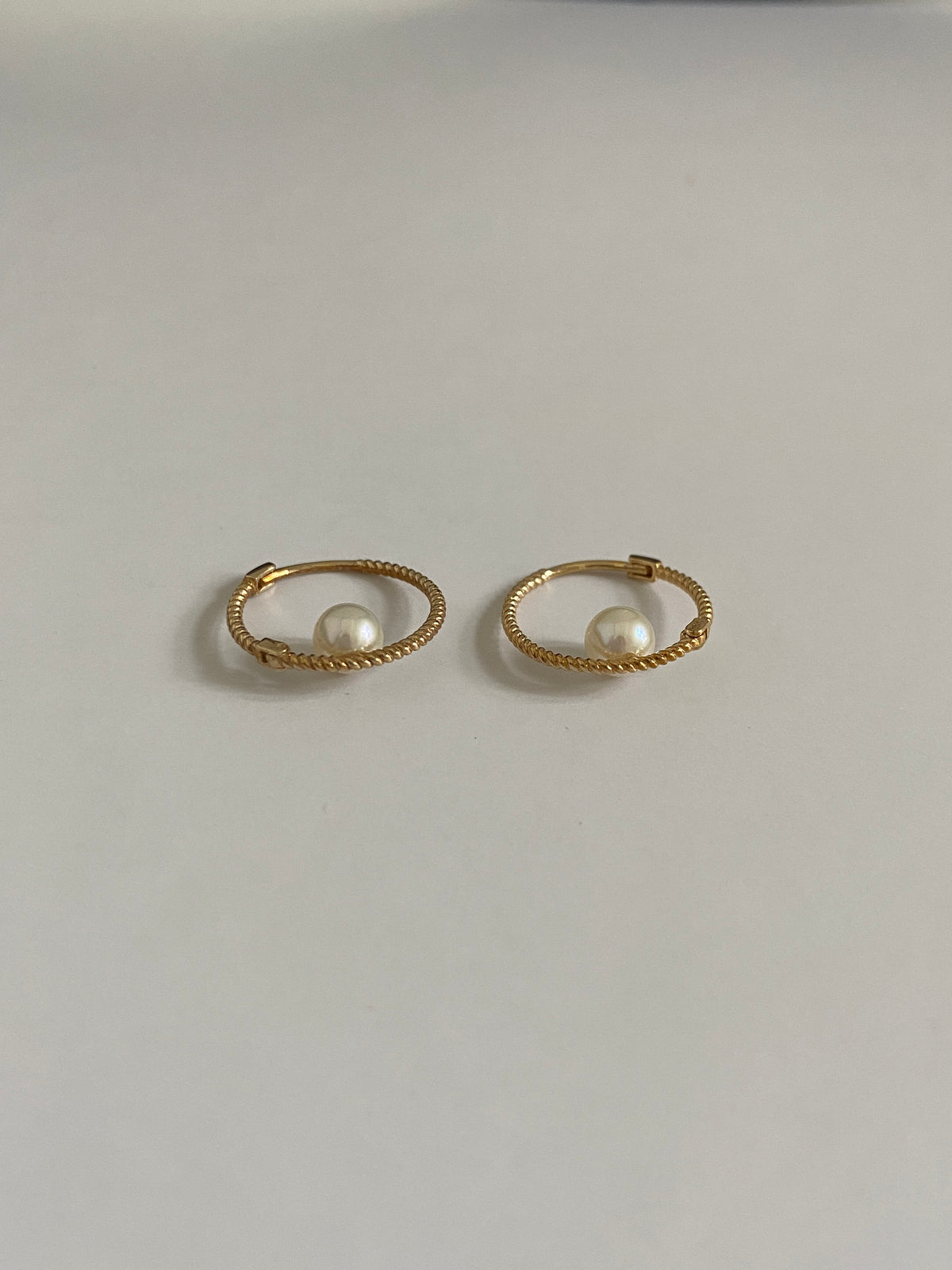 Actual product photo of Solid Gold Hoop Earrings - 12.5mm Inner Diameter - Style 647