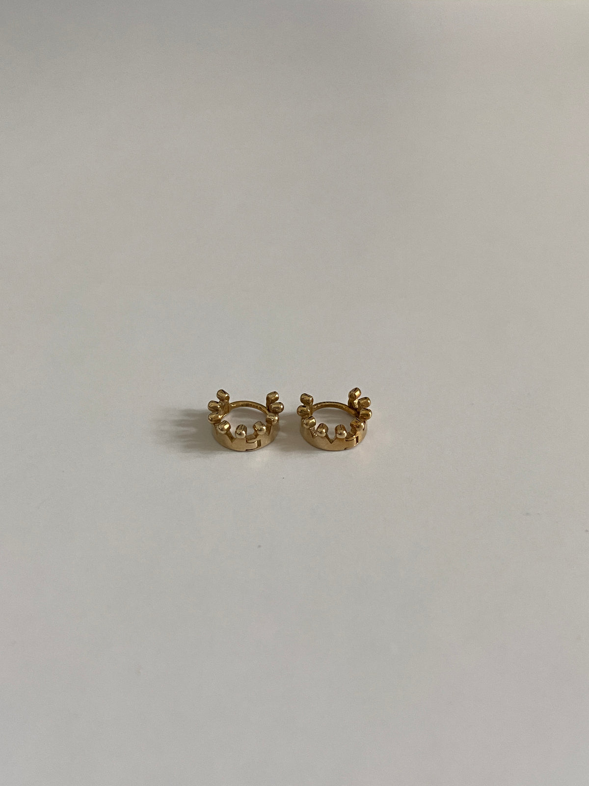 Actual product photo of Solid Gold Hoop Earrings - 6mm Inner Diameter - Style 648